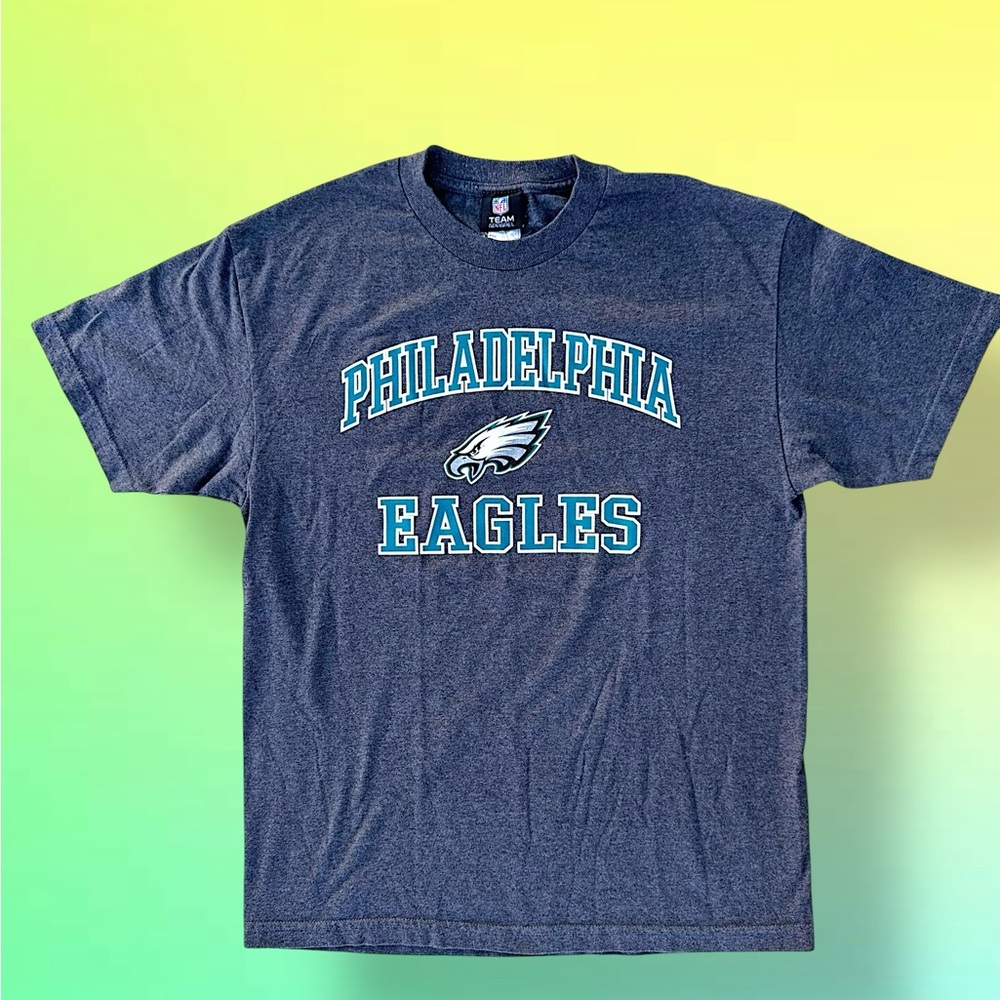 NFL Philadelphia Eagles Gray Teal Short Sleeve Tee